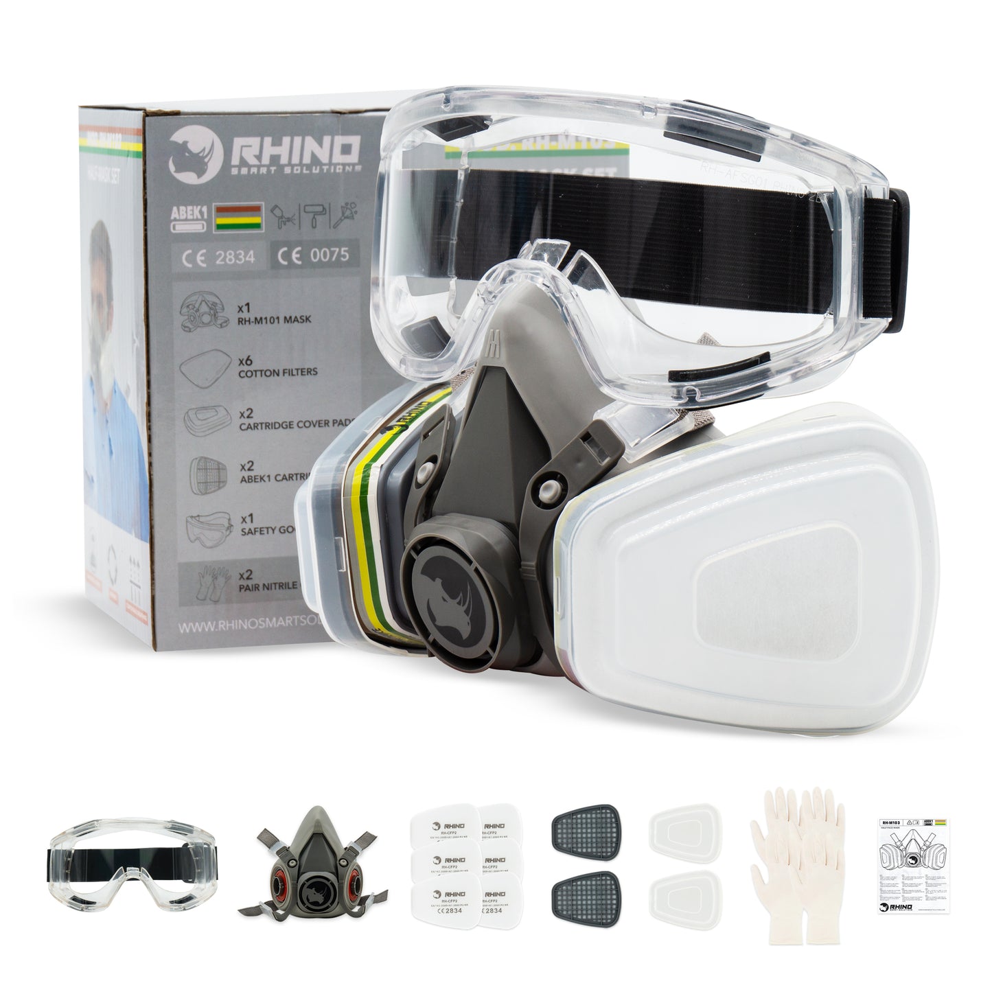 Set de Media Máscara Antipolvo Reutilizable RH-M103 ABEK1