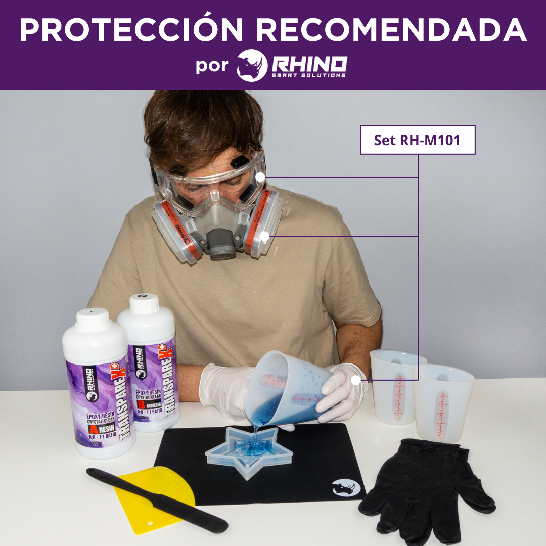 Pack de resina epoxi transparente 1000ml resina + 1000ml endurecedor (Transparex +)